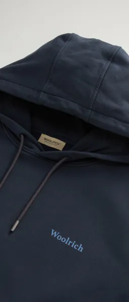 Mikina Woolrich Graphic Hoodie Melton Blue
