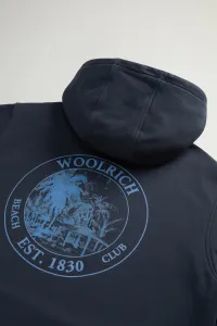 Mikina Woolrich Graphic Hoodie Melton Blue