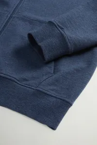 Mikina Woolrich Mouline Full-Zip Hoodie Melton Blue
