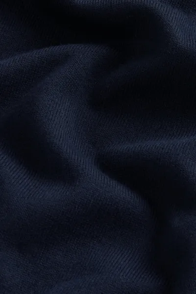 Sveter Woolrich Logo Cotton Crewneck Melton Blue