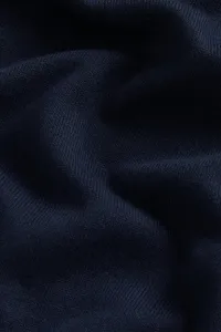 Sveter Woolrich Logo Cotton Crewneck Melton Blue
