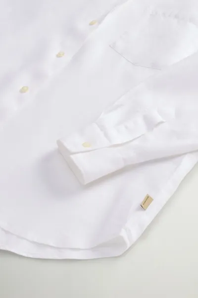 Košeľa Woolrich Gd Linen Shirt Bright White