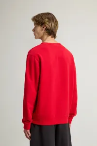 Mikina Woolrich Light Fleece Crewneck Barbados Cherry