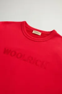Mikina Woolrich Light Fleece Crewneck Barbados Cherry