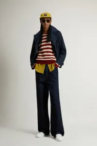 Sveter Woolrich Boxy Crewneck Madder Brown Stripe