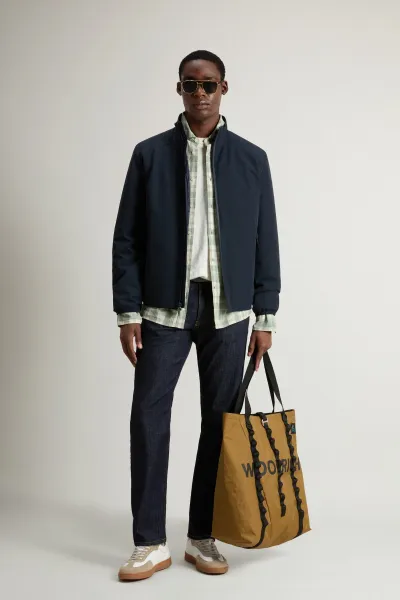 Bunda Woolrich Sailing Two Layers Bomber Melton Blue