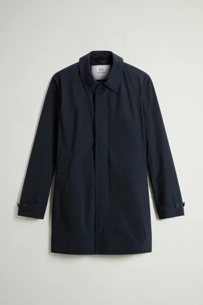 Kabát Woolrich City Carcoat Melton Blue