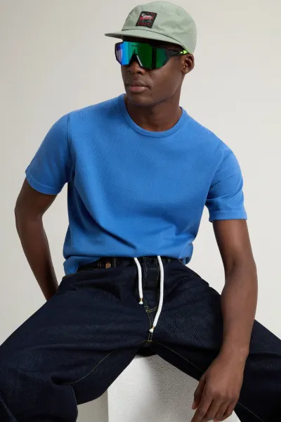 Sveter Woolrich Knitted T-Shirt Aviation