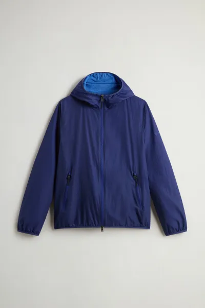 Bunda Woolrich Ultralight Hooded Jacket Twilight Blue