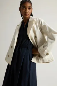 Kabát Woolrich Utility Peacoat Jet Stream