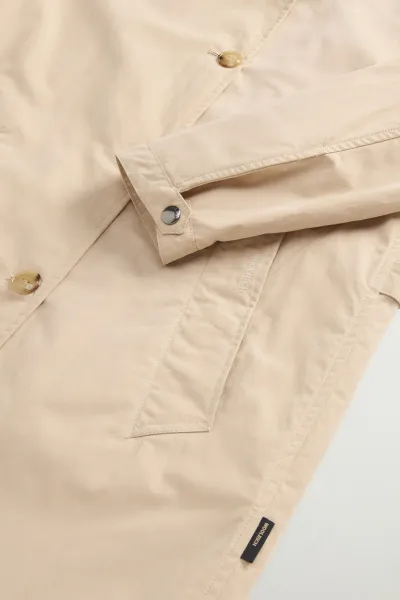Kabát Woolrich Cotton Blend Coat White Pepper