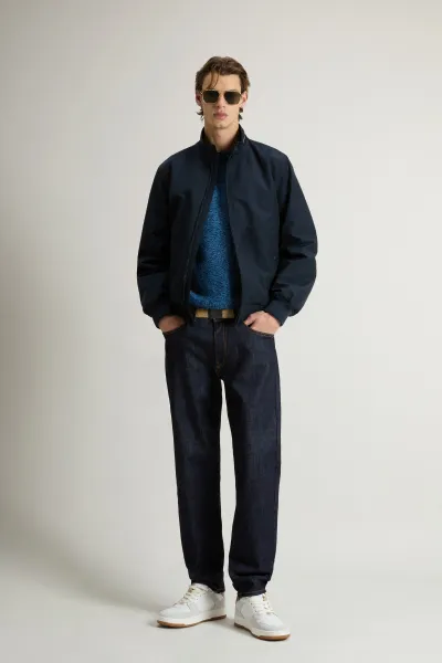 Bunda Woolrich Cruiser Bomber Melton Blue