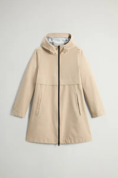 Kabát Woolrich Light Stretch Parka White Pepper