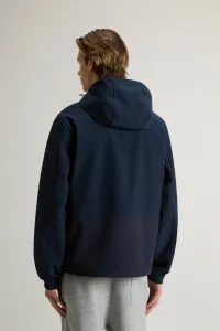 Bunda Woolrich Soft Shell Full-Zip Hoodie Melton Blue