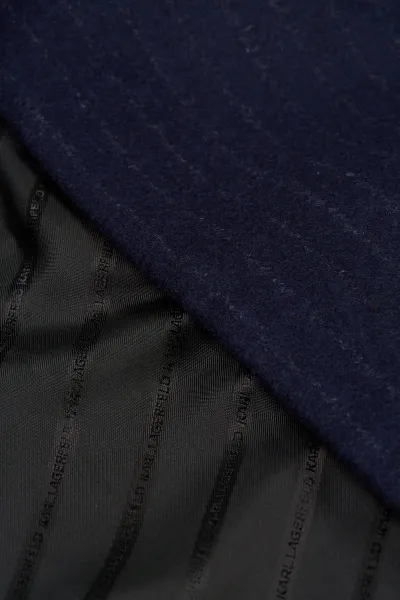 Kabát Karl Lagerfeld Pinstripe Tailored Coat Navy