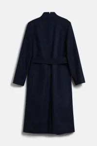 Kabát Karl Lagerfeld Pinstripe Tailored Coat Navy