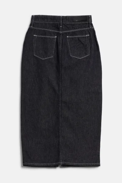 Sukňa Karl Lagerfeld Button Denim Skirt Dark Blue Denim