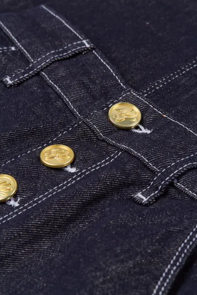 Sukňa Karl Lagerfeld Button Denim Skirt Dark Blue Denim