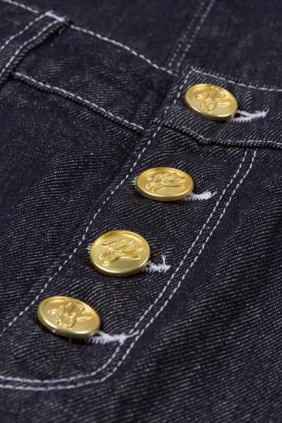 Sukňa Karl Lagerfeld Button Denim Skirt Dark Blue Denim