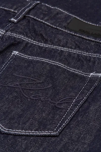 Sukňa Karl Lagerfeld Button Denim Skirt Dark Blue Denim