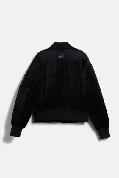 Bunda Karl Lagerfeld Jeans Klj Velvet Bomber Black