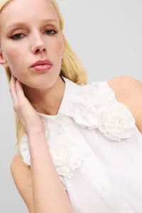 Šaty Karl Lagerfeld Flower Shirt Dress White