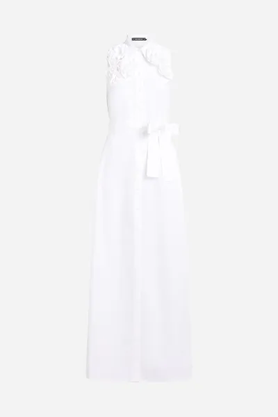 Šaty Karl Lagerfeld Flower Shirt Dress White