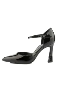 Lodičky Karl Lagerfeld Premiere 90 D'Orsay Gloss Black Patent Lthr