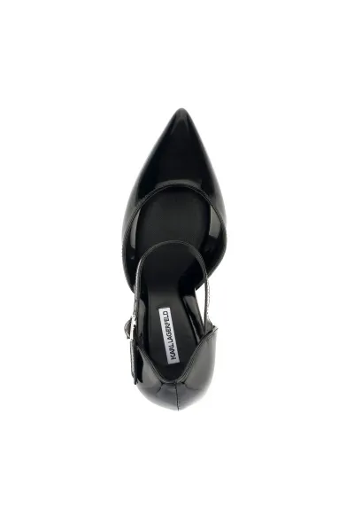 Lodičky Karl Lagerfeld Premiere 90 D'Orsay Gloss Black Patent Lthr