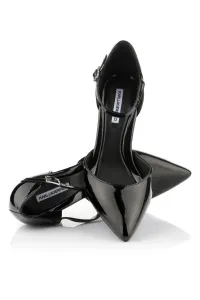 Lodičky Karl Lagerfeld Premiere 90 D'Orsay Gloss Black Patent Lthr