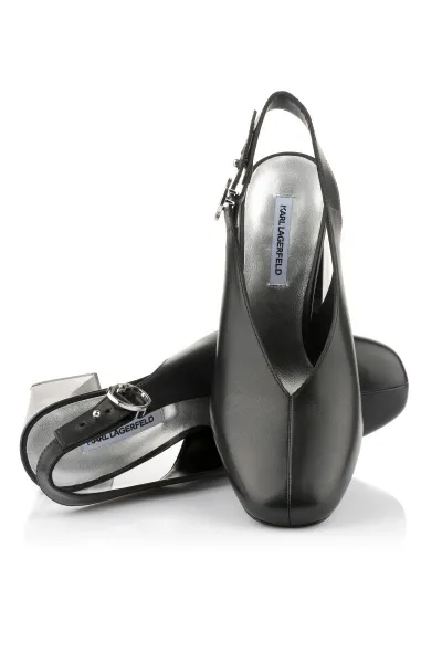Lodičky Karl Lagerfeld Astra Nova Hi Vamp Sling Black Lthr