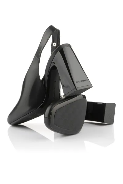 Lodičky Karl Lagerfeld Astra Nova Hi Vamp Sling Black Lthr