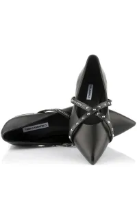 Lodičky Karl Lagerfeld Kerrie Krosstrap Studs Black Lthr