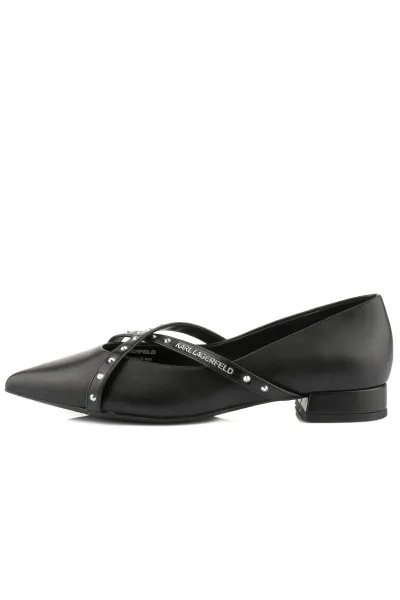 Lodičky Karl Lagerfeld Kerrie Krosstrap Studs Black Lthr
