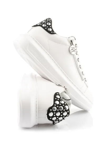 Tenisky Karl Lagerfeld Kapri Mirror Studs Zip Lo White Lthr