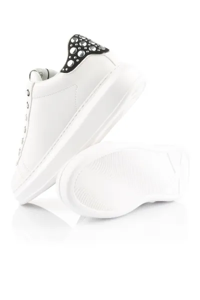Tenisky Karl Lagerfeld Kapri Mirror Studs Zip Lo White Lthr