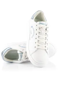 Tenisky Karl Lagerfeld Kapri Metal Maison Glitter White Textured Lthr W/Blue