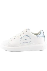 Tenisky Karl Lagerfeld Kapri Metal Maison Glitter White Textured Lthr W/Blue
