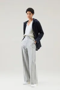 Sveter Woolrich Cotton Cashmere V-Neck Plaster White