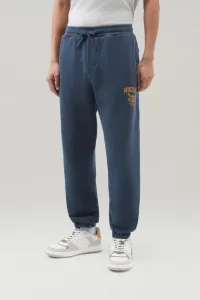 Tepláky Woolrich Navy Logo Sweatpants Melton Blue