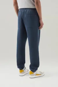 Tepláky Woolrich Navy Logo Sweatpants Melton Blue