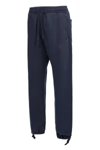 Tepláky Woolrich Navy Logo Sweatpants Melton Blue
