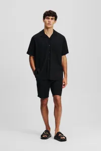 Košeľa Karl Lagerfeld Sslv Kameo Tencel Shirt Black