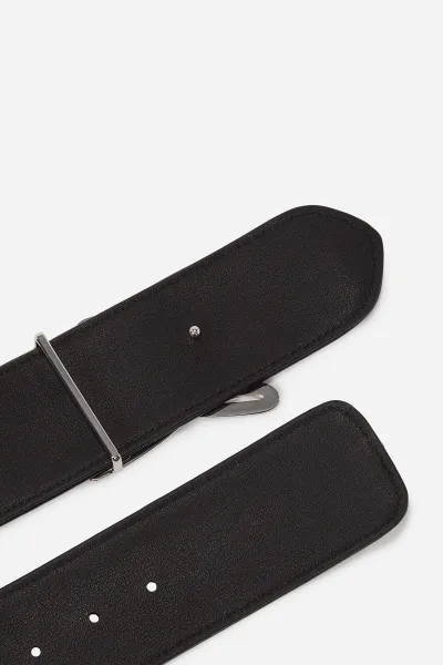 Opasok Karl Lagerfeld K/Autograph Raffia H5 Belt Black