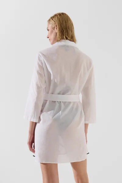 Plážové Oblečenie Karl Lagerfeld Karl Dna Signature Beach Dress White