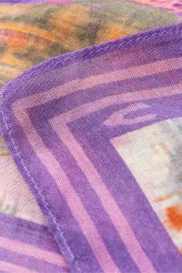 Šatka Camel Active Printed Shawl Leaf Green