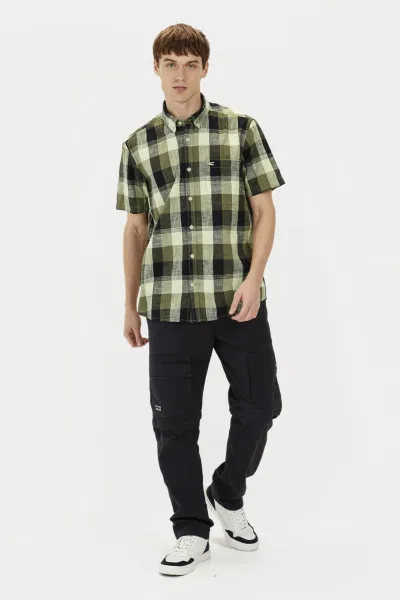 Košeľa Camel Active Shortsleeve Shirt Dusty Khaki