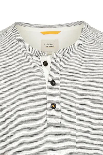 Tričko Camel Active Henley 1/2 Arm Ecru