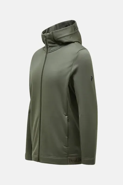 Mikina Peak Performance M Rider Tech Zip Hood Pine Needle