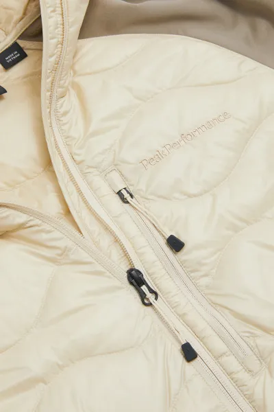 Bunda Peak Performance M Helium Down Hybrid Hood Sand Fog